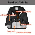 Cat Harnesses and Puppy Harness with Leashes Set, Escape Proof Cat Harness, Adjustable Reflective Soft Mesh Vest Fit Puppy Kitten Rabbit Ferrets's Outdoor Harness (Black, M, Chest: 13" - 14")