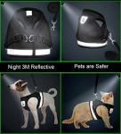 Cat Harnesses and Puppy Harness with Leashes Set, Escape Proof Cat Harness, Adjustable Reflective Soft Mesh Vest Fit Puppy Kitten Rabbit Ferrets's Outdoor Harness (Black, M, Chest: 13" - 14")