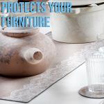 Anna Stay Jute Table Runner with Heat Resistant Trivet