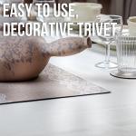 Anna Stay Jute Table Runner with Heat Resistant Trivet