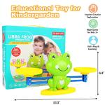 Aitbay Cool Math Game, Frog Balance Counting Toys for Boys & Girls Educational Number Toy Fun Children's Gift STEM Learning Age 3+ (63 PCS)