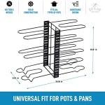 Zulay 8-Tier Pots and Pans Organizer Under Cabinet - Easy 3 Adjustable Method Pan Organizer Rack For Cabinet - Kitchen Pot Organizer Rack For Cabinet For Large & Small Cookware