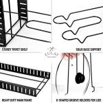 Zulay 8-Tier Pots and Pans Organizer Under Cabinet - Easy 3 Adjustable Method Pan Organizer Rack For Cabinet - Kitchen Pot Organizer Rack For Cabinet For Large & Small Cookware