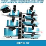 Zulay 8-Tier Pots and Pans Organizer Under Cabinet - Easy 3 Adjustable Method Pan Organizer Rack For Cabinet - Kitchen Pot Organizer Rack For Cabinet For Large & Small Cookware