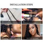 8 Pack Passion Twist Hair 18 Inch Passion Twist Crochet Hair Ombre Water Wave Crochet Braiding Hair Extensions (1B)