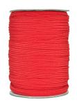 Mandala Crafts Flat Elastic Band, Braided Stretch Strap Cord Roll for Sewing and Crafting; 1/4 inch 6mm 50 Yards Red