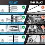 Zulay 8-Tier Pots and Pans Organizer Under Cabinet - Easy 3 Adjustable Method Pan Organizer Rack For Cabinet - Kitchen Pot Organizer Rack For Cabinet For Large & Small Cookware