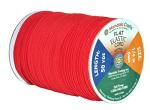 Mandala Crafts Flat Elastic Band, Braided Stretch Strap Cord Roll for Sewing and Crafting; 1/4 inch 6mm 50 Yards Red
