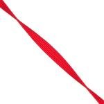 Mandala Crafts Flat Elastic Band, Braided Stretch Strap Cord Roll for Sewing and Crafting; 1/4 inch 6mm 50 Yards Red