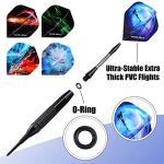 WIN.MAX Darts Plastic Tip,Soft Tip Darts Set,12 Pcs 18 Gram with 100 Extra Dart Tips,12 Flights, Flight Protectors and Tool Kit for Electronic Dart Board