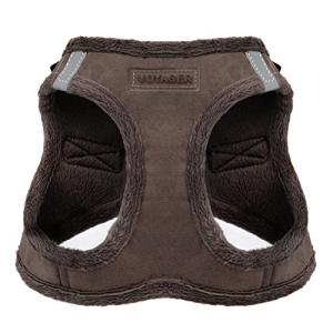 Voyager Step-In Plush Dog Harness â Soft Plush, Step In Vest Harness for Small and Medium Dogs â By Best Pet Supplies - Chocolate Suede, Medium (Chest: 16" - 18")
