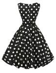 GRACE KARIN A-Line Women Retro Pinup Dress 50s Styles Black Size XL F-8
