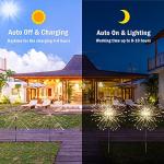 Solar String Lights 50 LED 22.9ft Solar Patio Lights Waterproof Crystal Ball String Lights for Patio, Lawn, Garden, Wedding, Party, Christmas Decor(Warm White)