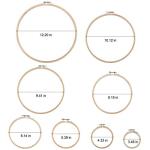 8 Pieces Embroidery Hoops Adjustable Bamboo Circle Cross Stitch Hoop Ring 3 inch to 12 inch for Embroidery,Cross Stitch,Craft Art Handy Sewing