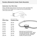 Pandora Jewelry Moments Heart Clasp Snake Chain Charm Sterling Silver Bracelet, 6.3"