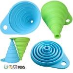 AxeSickle Silicone Collapsible Funnel 2 Pcs Folding Funnel.
