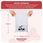 Dog Pet Waste Poop Bags Scented with Lavender in Rainbow Pastel with Leash Clip and Dispenser (1000 Bags, Lavender)