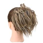 AISI BEAUTY Tousled Updo Hair Pieces Messy Bun Hair Scrunchies Extensions Hair Pieces and Ponytails Hair Extensions for Women (12H24(Light Golden Brown Mix Pale Golden Blonde Mixed))