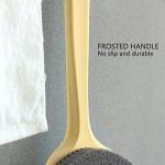 Bath Body Brush with Comfy Bristles Long Handle Gentle Exfoliation Improve Skin's Health and Beauty Bath Shower Wet or Dry Brushing Body Brush (Gold)