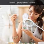 Brightech LightView Pro Flex 2 in 1: 1.75x Magnifier with Bright LED Light - Magnifying Glass Lamp with Base Stand & Clamp - for Reading, Painting, Sewing & Needle Crafts, Puzzle & Hobby Fans