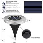 ZGWJ Solar Ground Lights,8 LED Solar Garden Lights Disk Lights Outdoor Waterproof Landscape Lights for Yard Walkway Patio Lawn Driveway Decoration 8 Pack