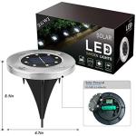 ZGWJ Solar Ground Lights,8 LED Disk Lights Upgraded Outdoor Garden Lights Landscape Lights for Lawn Pathway Yard Deck Patio Walkway,8 Pack White