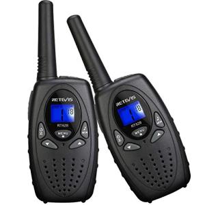 Retevis RT628 Walkie Talkie for Kids,Toys for 3-12 Year Old Boys Girls,VOX Portable 2 Way Radios Long Range for Outdoor Adventure Game(Black,2 Pack)