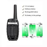 Retevis RT628 Walkie Talkie for Kids,Toys for 3-12 Year Old Boys Girls,VOX Portable 2 Way Radios Long Range for Outdoor Adventure Game(Black,2 Pack)