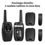 Retevis RT628 Walkie Talkie for Kids,Toys for 3-12 Year Old Boys Girls,VOX Portable 2 Way Radios Long Range for Outdoor Adventure Game(Black,2 Pack)
