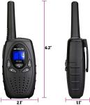 Retevis RT628 Walkie Talkie for Kids,Toys for 3-12 Year Old Boys Girls,VOX Portable 2 Way Radios Long Range for Outdoor Adventure Game(Black,2 Pack)