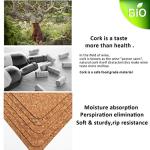 Aothia Eco-Friendly Natural Cork & Leather Double-Sided Office Desk Mat Mouse Pad Smooth Surface Soft Easy Clean Waterproof PU Leather Desk Protector for Office/Home Gaming (Light Blue,31.5" x 15.7")