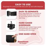 220 Pet Waste Bags, Dog Waste Bags, Bulk Poop Bags with Leash Clip and Bone Bag Dispenser - (220 Bags, Black)