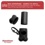 220 Pet Waste Bags, Dog Waste Bags, Bulk Poop Bags with Leash Clip and Bone Bag Dispenser - (220 Bags, Black)