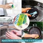 Skoy Scrub, Non-Scratching, Reusable Scrub for Kitchen and Household Use, Environmentally-Friendly, Dishwasher Safe, 2-Pack â Assorted Colors