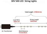 MYGOTO LED String Lights, 165FT 500LED 30V Plug in Waterproof String Lights with 8 Modes for Indoor and Outdoor Party Wedding Home Patio Lawn Garden Supplies (Cool White)