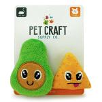 Pet Craft Supply Silly Snacks and Funny Food Crinkle Cuddling Catnip and Silvervine Interactive Cat Toys - Great for Indoor Cats and Kittens