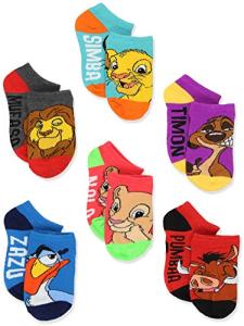 Disney The Lion King Teen Adult's 6 pack Socks Set (Shoe: 4-10 (Sock: 9-11), Blue/Multi)