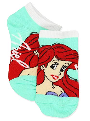 Disney Princess Girls 6 pack Socks (Shoe: 10-4 (Sock: 6-8), Princess Names No Show)
