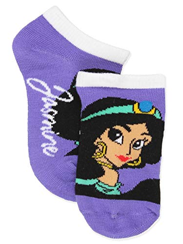 Disney Princess Girls 6 pack Socks (Shoe: 10-4 (Sock: 6-8), Princess Names No Show)