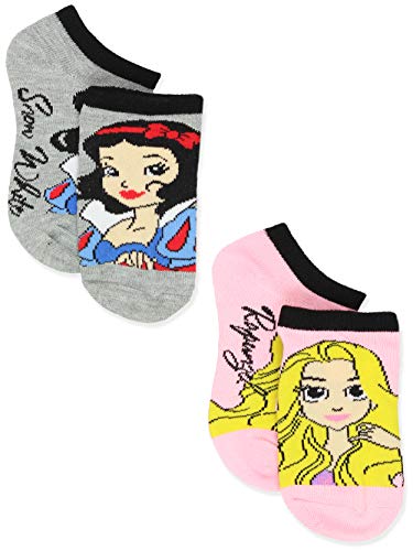 Disney Princess Girls 6 pack Socks (Shoe: 10-4 (Sock: 6-8), Princess Names No Show)