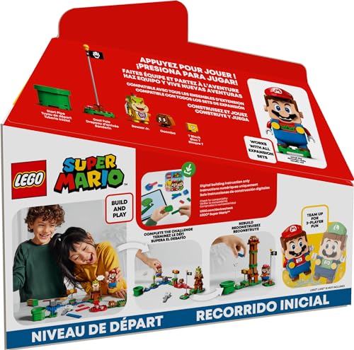LEGO Super Mario Adventures with Mario Starter Course 71360 Building Kit, Interactive Set Featuring Mario, Bowser Jr. and Goomba Figures, New 2020 (231 Pieces)