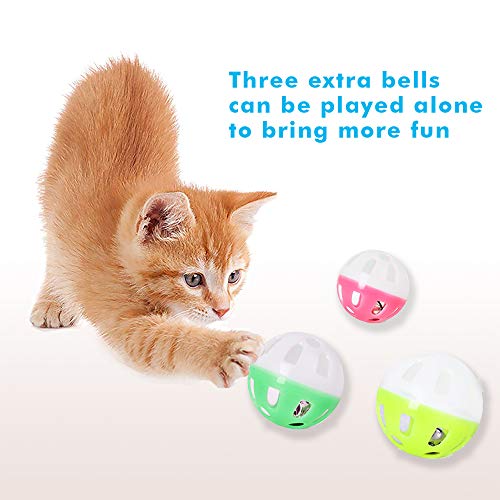 UPSKY Cat Toy Roller Cat Toys 3 Level Towers Tracks Roller with Six Colorful Ball Interactive Kitten Fun Mental Physical Exercise Puzzle Toys
