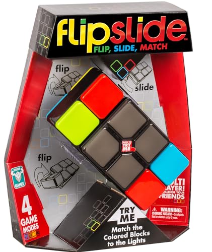Flipslide Game, Electronic Handheld Game | Flip, Slide, and Match the Colors to Beat the Clock