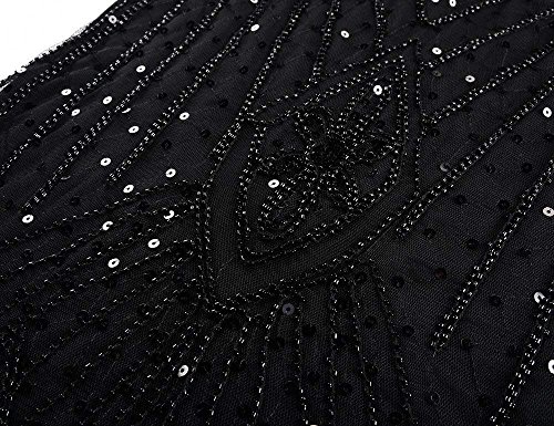 Flapper Cocktail Mermaid Dress Plus Size – Black