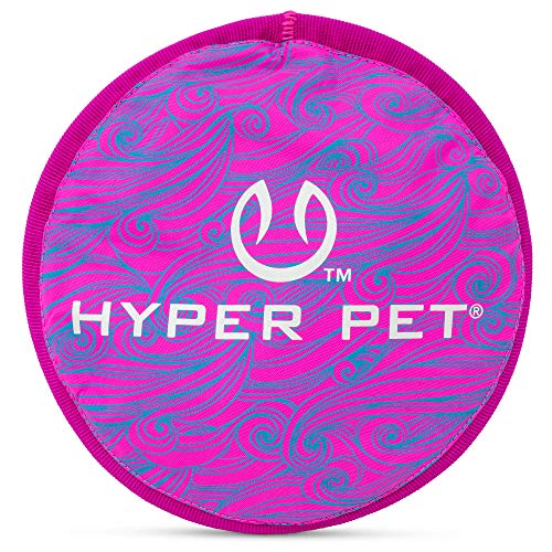 Hyper Pet Flippy Flopper 9" Flying Disc Soft Dog Toy, Floats in Water & Safe on Teeth, Pack of 1, Purple Swirl Design