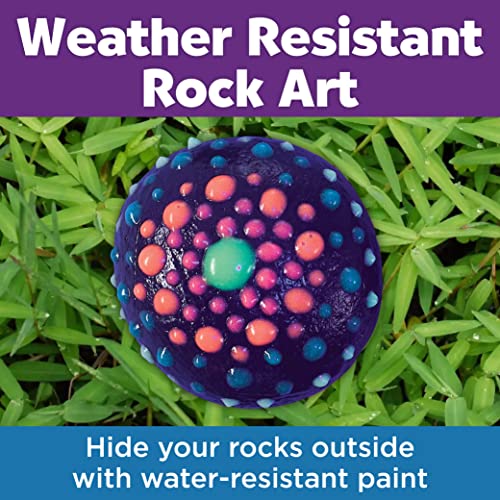 Creativity for Kids Glow In The Dark Rock Painting Kit - Paint 10 Rocks with Water Resistant Glow Paint - Crafts for Kids