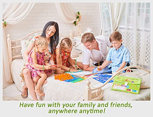 Drawing Stencils Set for Kids (54-Piece) - Perfect Creativity Kit & Travel Activity - Arts and Crafts for Girls & Boys with Over 300 Shapes - Educational Toys Age 3+ Ideal Kids Gifts