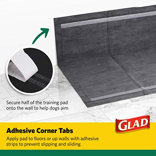 Glad for Pets Activated Carbon Puppy Training Pads, Giant Size, 24 Count - 2 Pack | Charcoal Puppy Pads for Dogs, Large Dog Pee Pads | Super Absorbent and Leak Proof