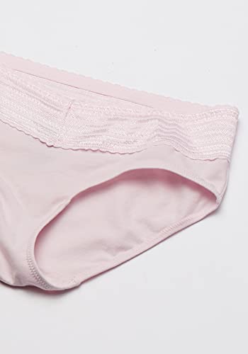 Warner's Women's Blissful Benefits No Muffin Top 3 Pack Hipster Panties, Black/Pale Pink/Dark Gray Heather, 2XL