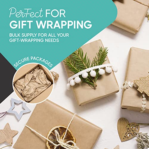 Made in USA Brown Kraft Paper Jumbo Roll 17.75? x 1200? (100ft) Ideal for Gift Wrapping, Art, Craft, Postal, Packing, Shipping, Floor Covering, Dunnage, Parcel, Table Runner 100% Recycled Material